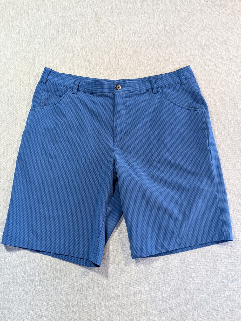 Adidas Plaid Golf Shorts Men's 36 Blue Checkered